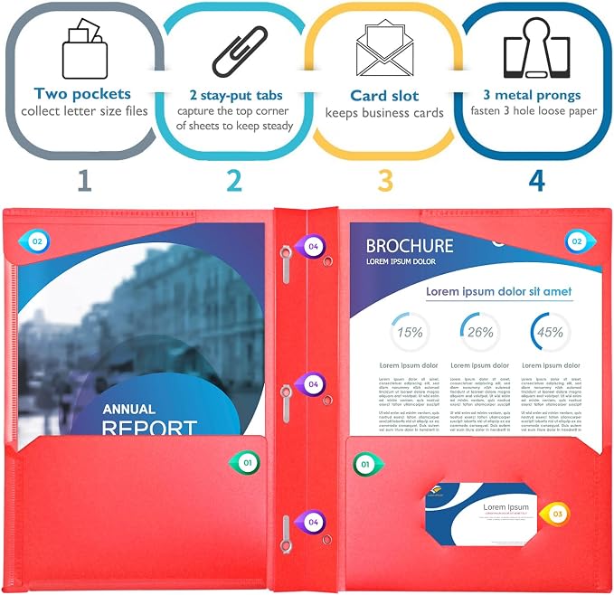 WOT I Heavy Duty Folders with Clear Front Pockets - Image 4
