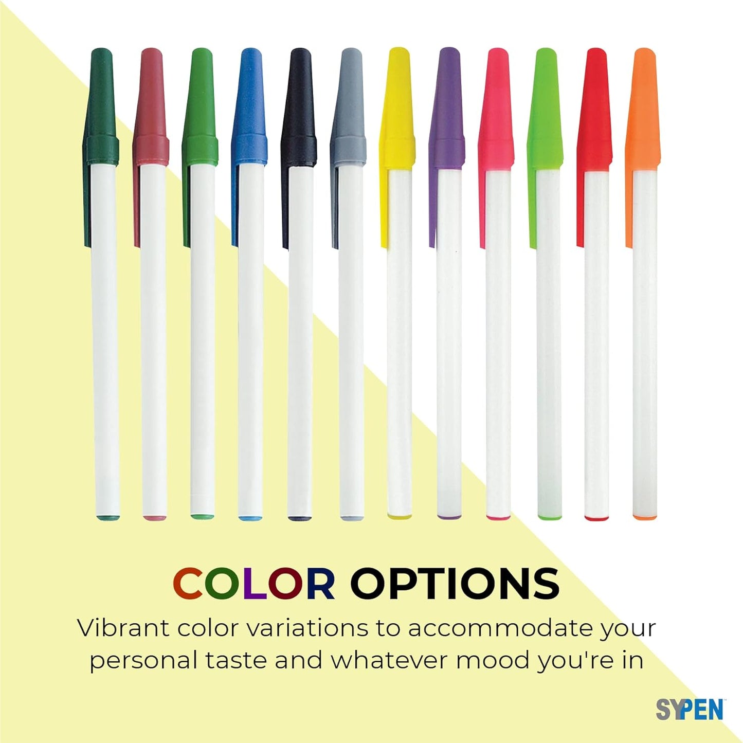 Personalized Stick Pens With your Custom Logo or Text-500 Pack Bulk-for Businesses, Parties, and Events, Custom Printed Slim Ballpoint Pens with Cap, Light Blue, Black Ink