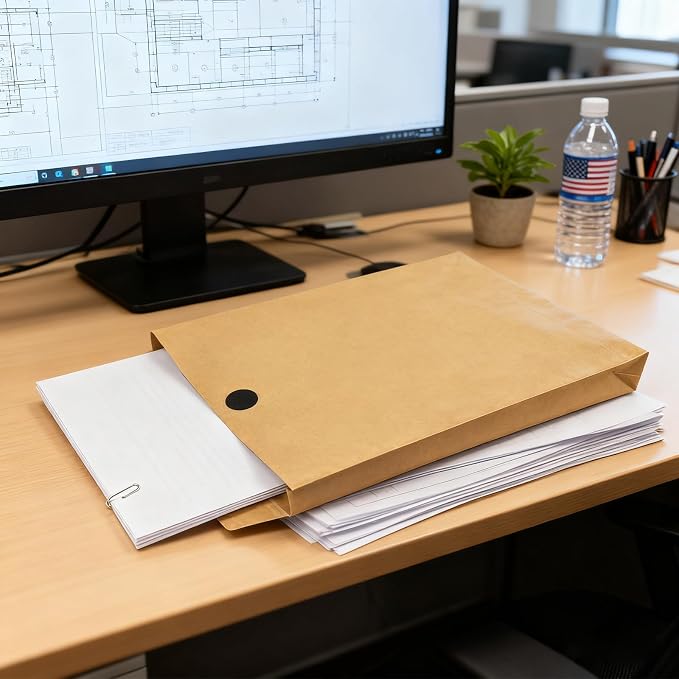 40 Pack Large Expandable Envelopes, 9.3x 13" Big Mailing Envelopes | - Image 3