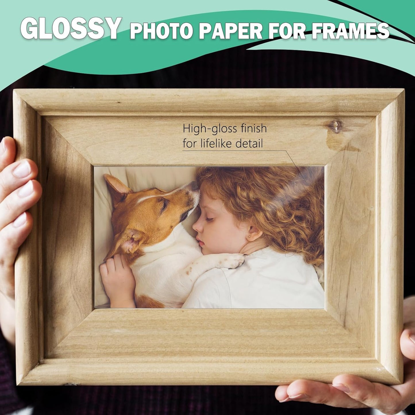 8.5x11 Glossy Photo Paper - Photo Quality Paper for Inkjet Printer, US Letter Size, 100 Sheets, 200GSM (P8511YB200GP)