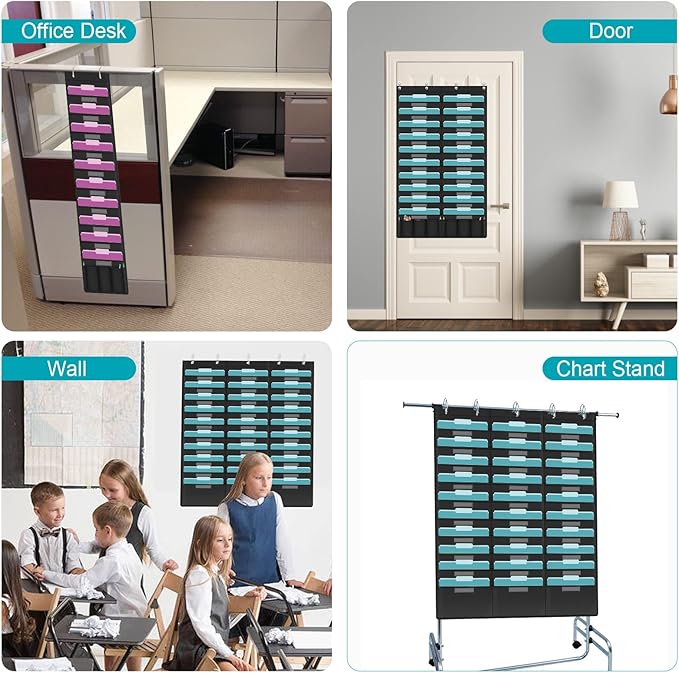 KIKIGOAL 10 Pockets Hanging Wall File Organizer, Heavy Duty Storage Pocket Chart - Image 7