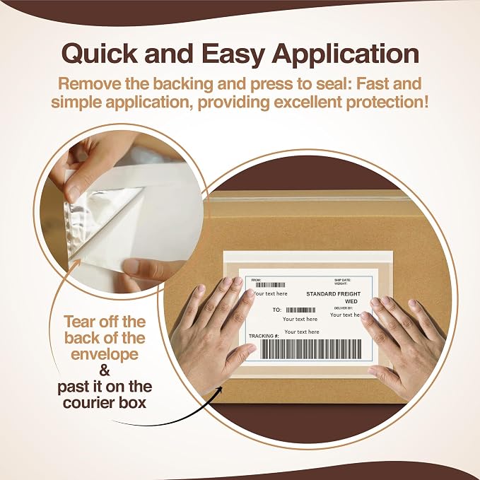 100 Pack 7"x10" Shipping Label Sleeves - Image 4