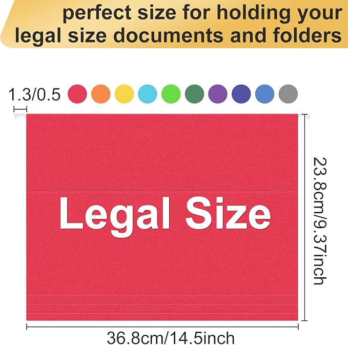 Hanging File Folders Legal Size, 60 Pack File Folders - Image 2