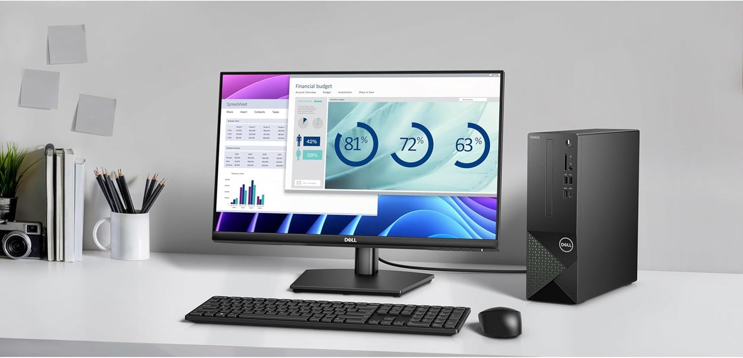 Dell Small Desktop Computer for Home & Business - 3030s SFF Desktop PC, Intel Core i5-14400 (Beat i7-13620H), 16GB DDR5 RAM, 1TB PCIe SSD, WiFi 6, Bluetooth, KB and Mouse, Windows 11 Pro