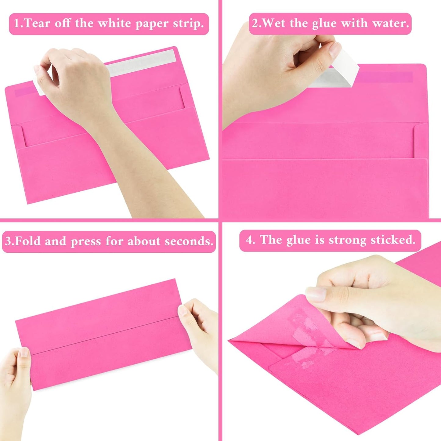 200 Pack #10 Business Envelopes, Rose Standard Envelopes Self Seal, Letter Size Mailing Envelopes for Checks Letters Invoices Statements Christmas Birthday Graduation Wedding, 4 1/8 x 9 1/2 Inch