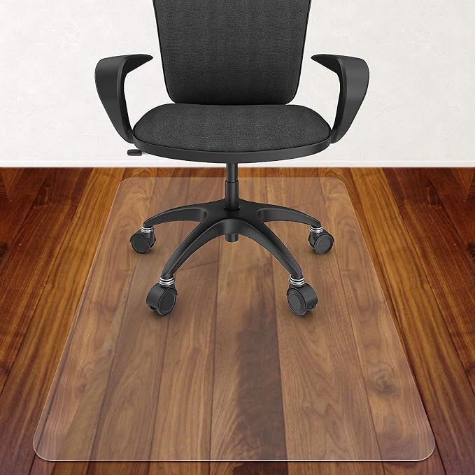 Azadx Large Chair Mat for Hardwood Floor 48 x 48'', Plastic Office Mat for by Azadx