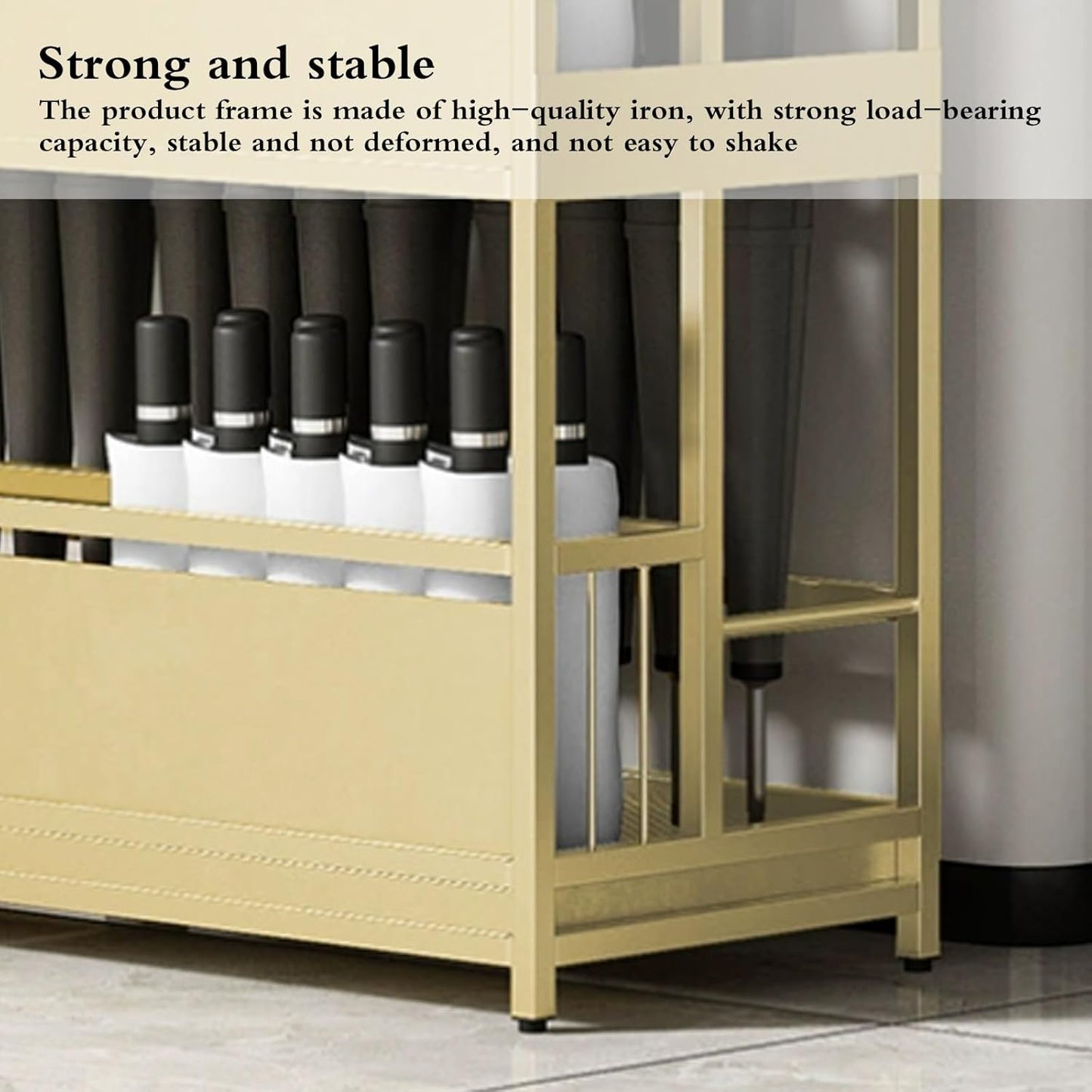 Umbrella stand indoor entryway,umbrella base stand,Umbrella Stand Racks Commercial Metal Umbrella Holder,School Office Hotel Corridor Entrance Umbrella Organizer,umbrella holder for entryway(Black,68*