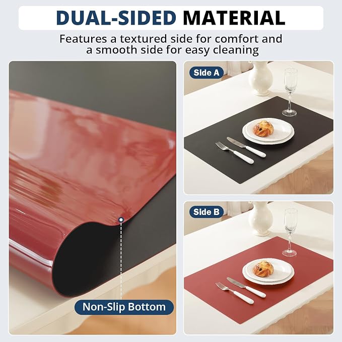 OstepDecor Black Table Cover Protector 40 x 72 Inch, 1.5mm Thick Plastic Table - Image 3