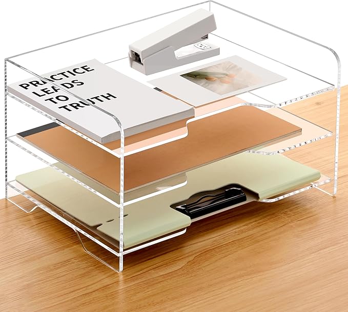 SANRUI Acrylic Paper Organizer Letter Tray by SANRUI