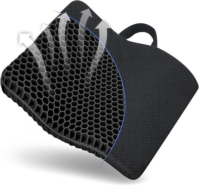 Gel Seat Cushion, for Long Sitting -Double Thick Gel Seat Cushion Breathable by Fzitiy