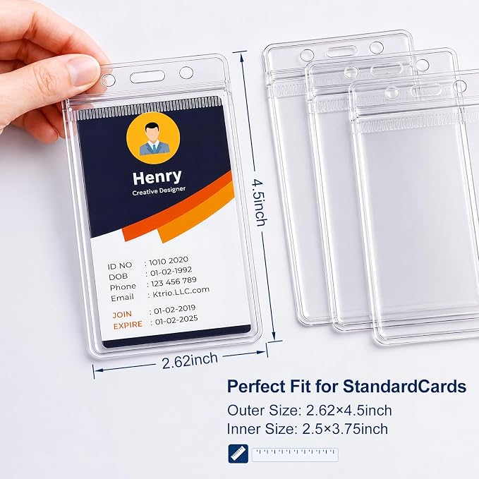 6 Pack ID Badge Holder - Image 2