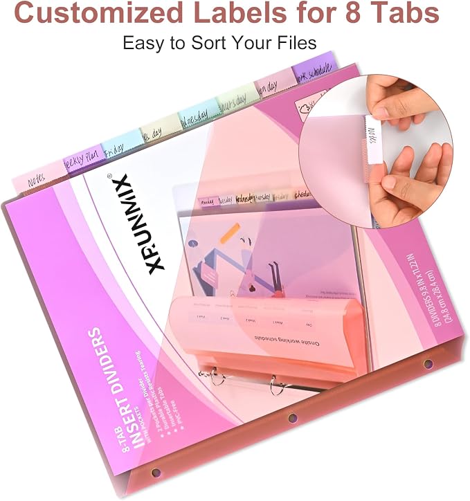 Bulk 12 Packs 8-Tab Binder Dividers - Image 3