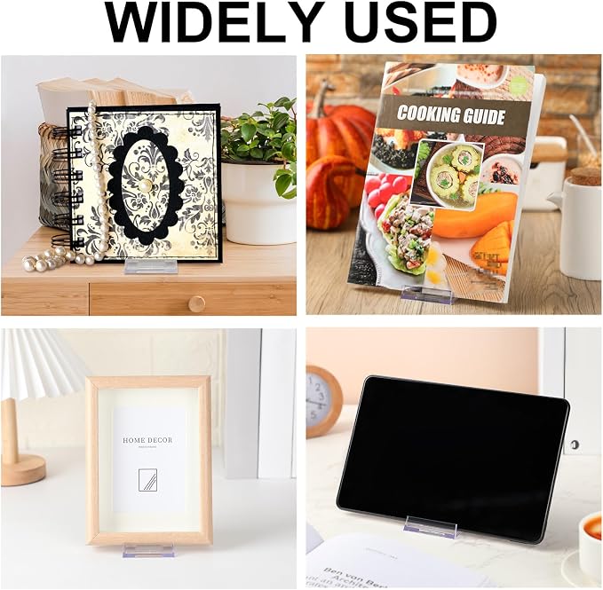 6 Pack Acrylic Book Stand for Display Adjustable Clear Display Holder Easel - Image 7
