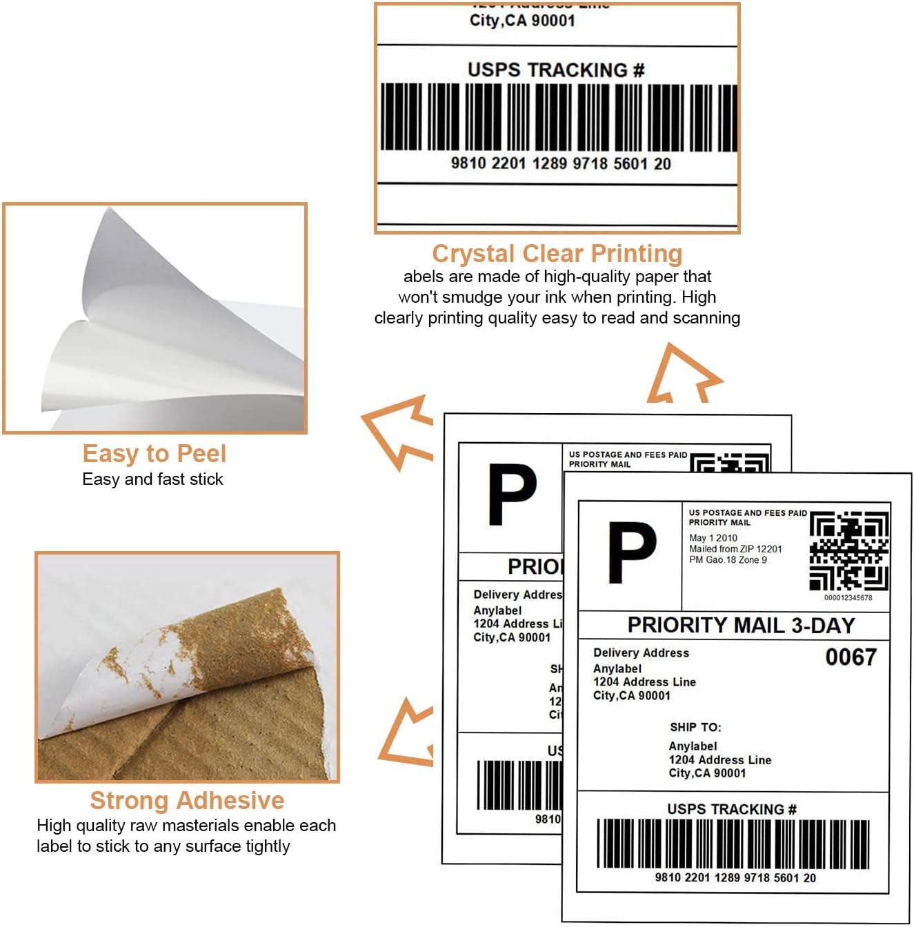 Full Sheet Labels 8.5 X 11, White Matte Sticker Paper, Laser/Inkjet Printing, 1000 Sheets, 1000 Labels, 1 Up Shipping Mailing Address Storage Bin Labels Stickers 8-1/2" x 11"