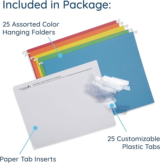 Blue Summit Supplies 25 Hanging File Folders, Letter Size - Image 4