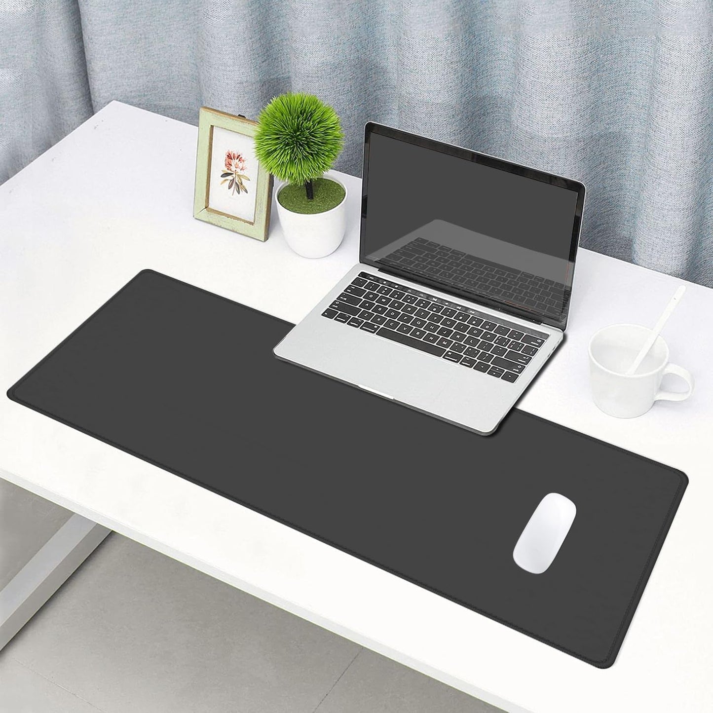Large Gaming Mouse Pad, Office Mousepad, Desk Pad, Non-Slip Mouse Keyboard Mat for Office, Home and Laptop, (Dark Gray, 31.5" x 11.8")