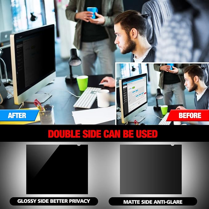 Computer Privacy Screen Filter for 22 Inch 16:10 Widescreen Monitor, - Image 4
