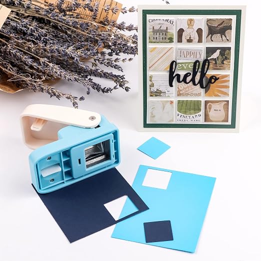 BAOFALI3Pcs Stamp Paper Punch Set |Stamp Punch1x0.8inch | Square Punch1X1 - Image 9