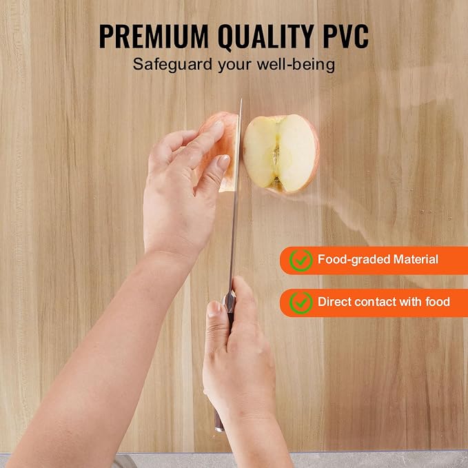 VEVOR Plastic Table Cover, 40 x 60 Inch 2.0 mm Thick Clear PVC Table Protector - Image 3