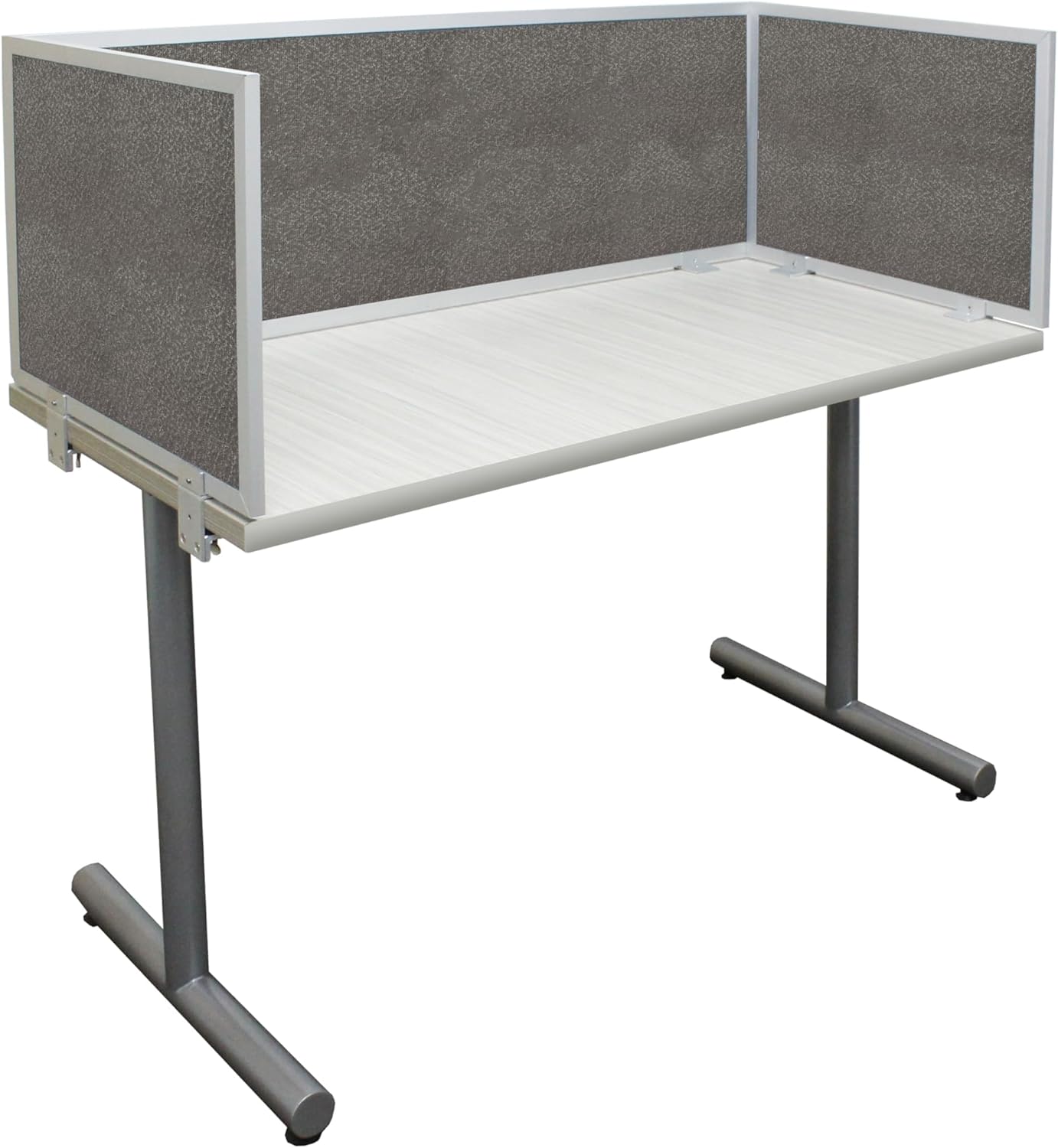 OBEX Acoustic Mounted Screen Privacy Panel Table Top Separator, Sound Blocking Desk Divider (Graphite, 24" X 24")