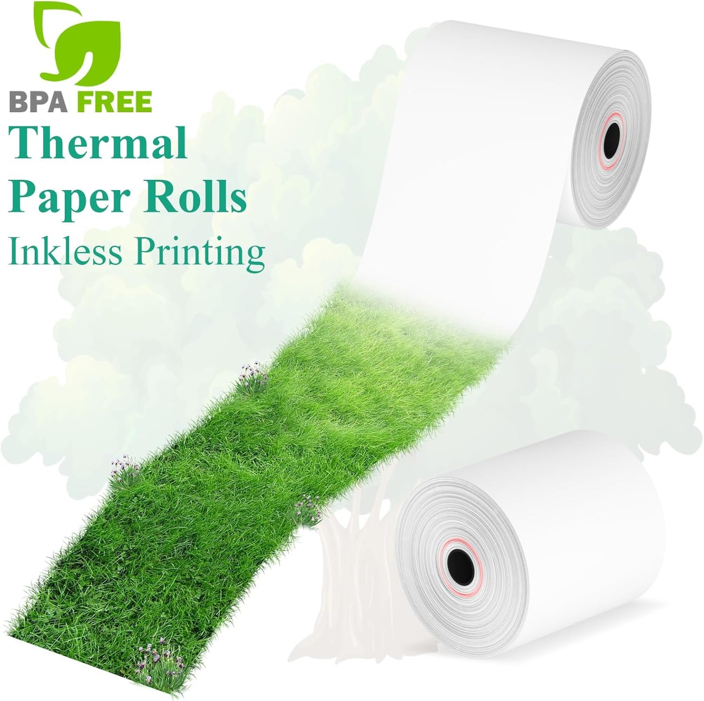 3 1/8" x 230' Thermal Paper Receipt Rolls, Premium Quality Thermal Printer Paper Compatible with Most POS Systems, Cash Registers，Credit Card Paper（10Rolls）