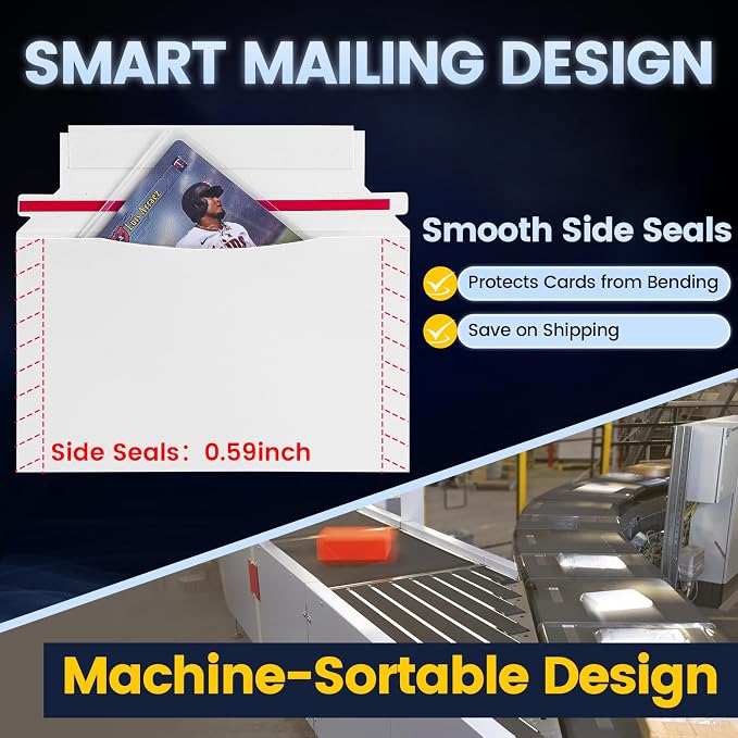 180 Pack Mailer Trading Card Envelopes，7" x 4.35" Trading Card Mailers - Image 2
