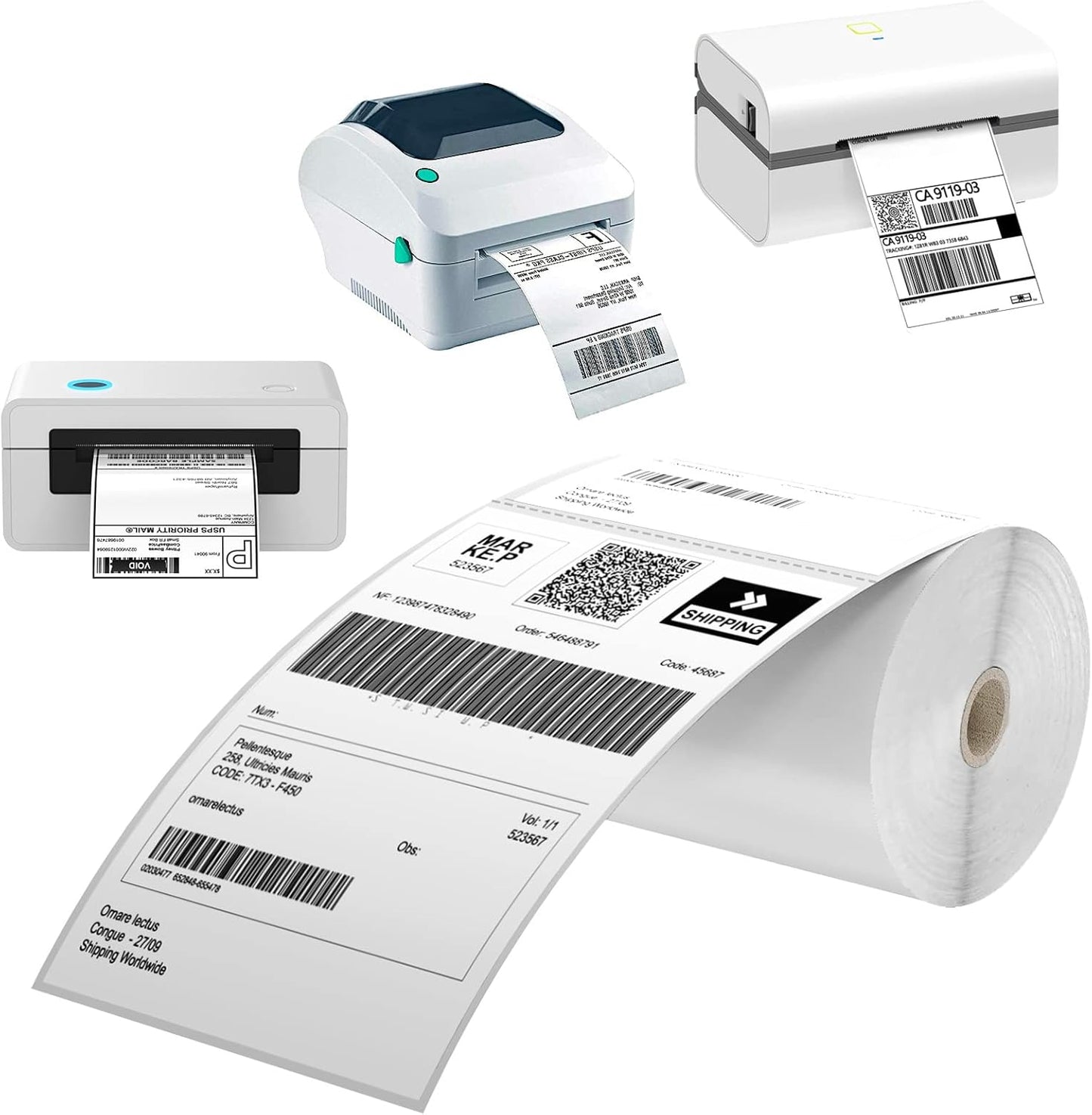 Thermal Labels 4x6 Roll - 10000 Labels, 4x6 Perforated Postage Shipping Label for Rollo, Zebra, MUNBYN and Polono Thermal Printers (NOT for DYMO)