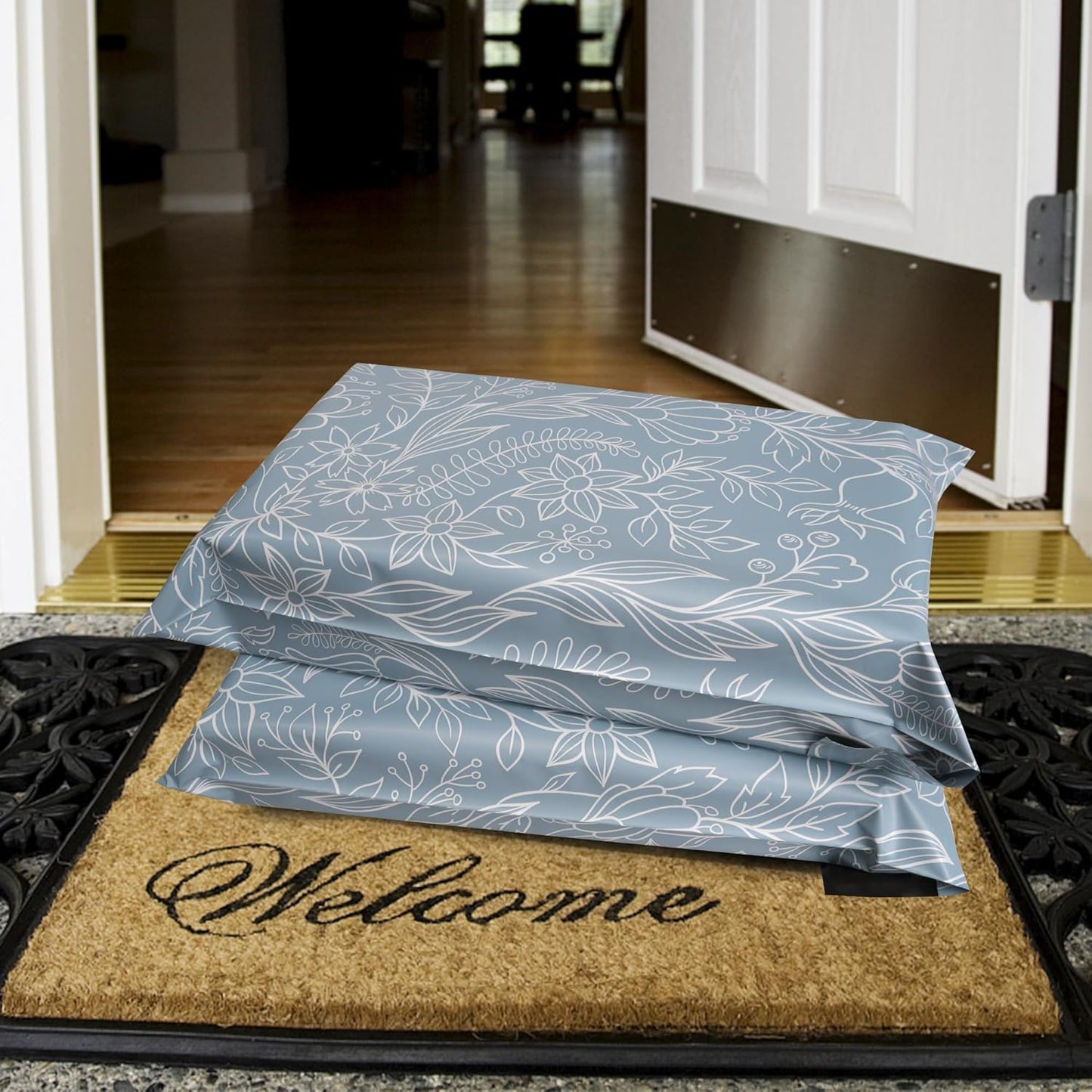 Poly Mailers 14.5x19 Inch 50 Pcs - Wheat Sheaf printed Shipping Bags, 2.4mil Thickness, Waterproof and Tear Resistant Mailing Envelopes, Self-Sealing Packaging Bags for Small Business