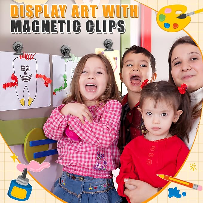 Grtard 12Pack Fridge Magnets, Detailed List Display Paper Fasteners on Home& - Image 4
