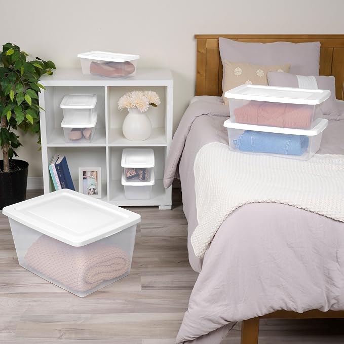 Sterilite 16 Pack Storage Box, 58 Quart Stackable Tote - Image 4