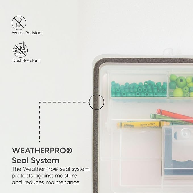 IRIS USA File Box WeatherPro Portable File Organizer Plastic File Box - Image 3