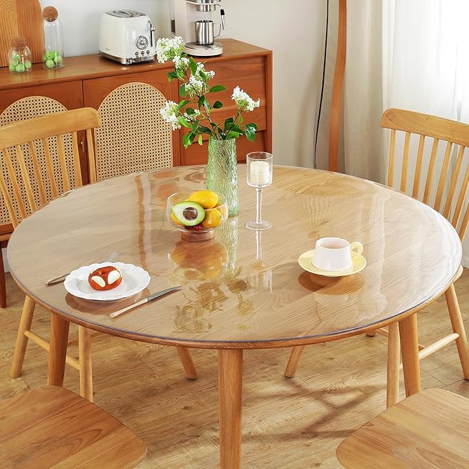 Warmstar Clear Table Protector 2mm Thick, Dia.70Inch Round Clear Table Cover by Warmstar