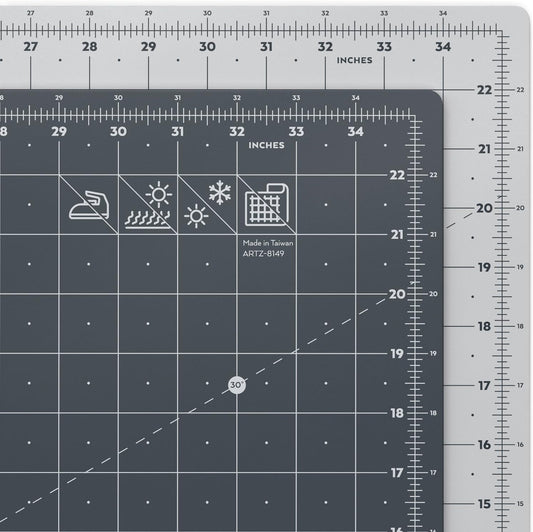 Arteza 24"x36" Cutting Mat with Grid & Non Slip Surface, Self Healing Cutting Mat for Fabric, Paper, Vinyl, Plastic, Craft Supplies for Quilting, Sewing, Scrapbooking