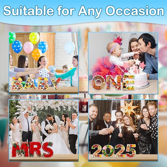 3 Pcs Boo Letters Food Tray, Reusable Board Display - Image 6
