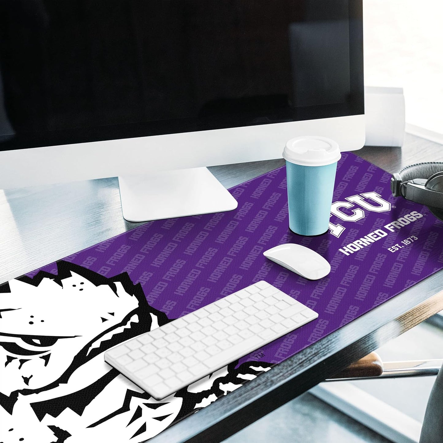 YouTheFan NCAA TCU Horned Frogs Logo Series Desk Pad