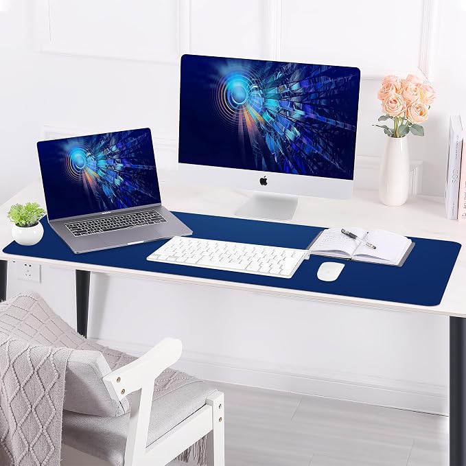 AFIING Cork Desk Mat 47" x 23.6", Dual-Sided Natural Cork & PU Leather Desk Pad - Image 6