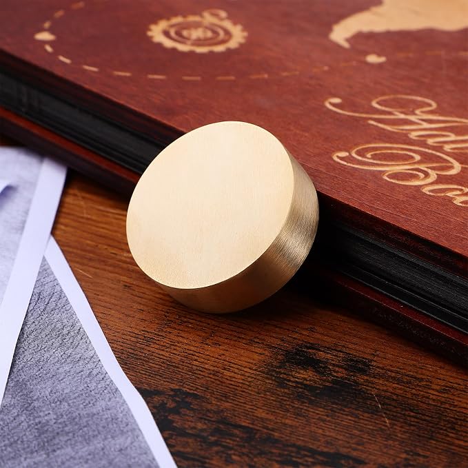 Abaodam 4 pcs Chinese Calligraphy Paperweight Brass Golden Calligraphy Practice - Image 9