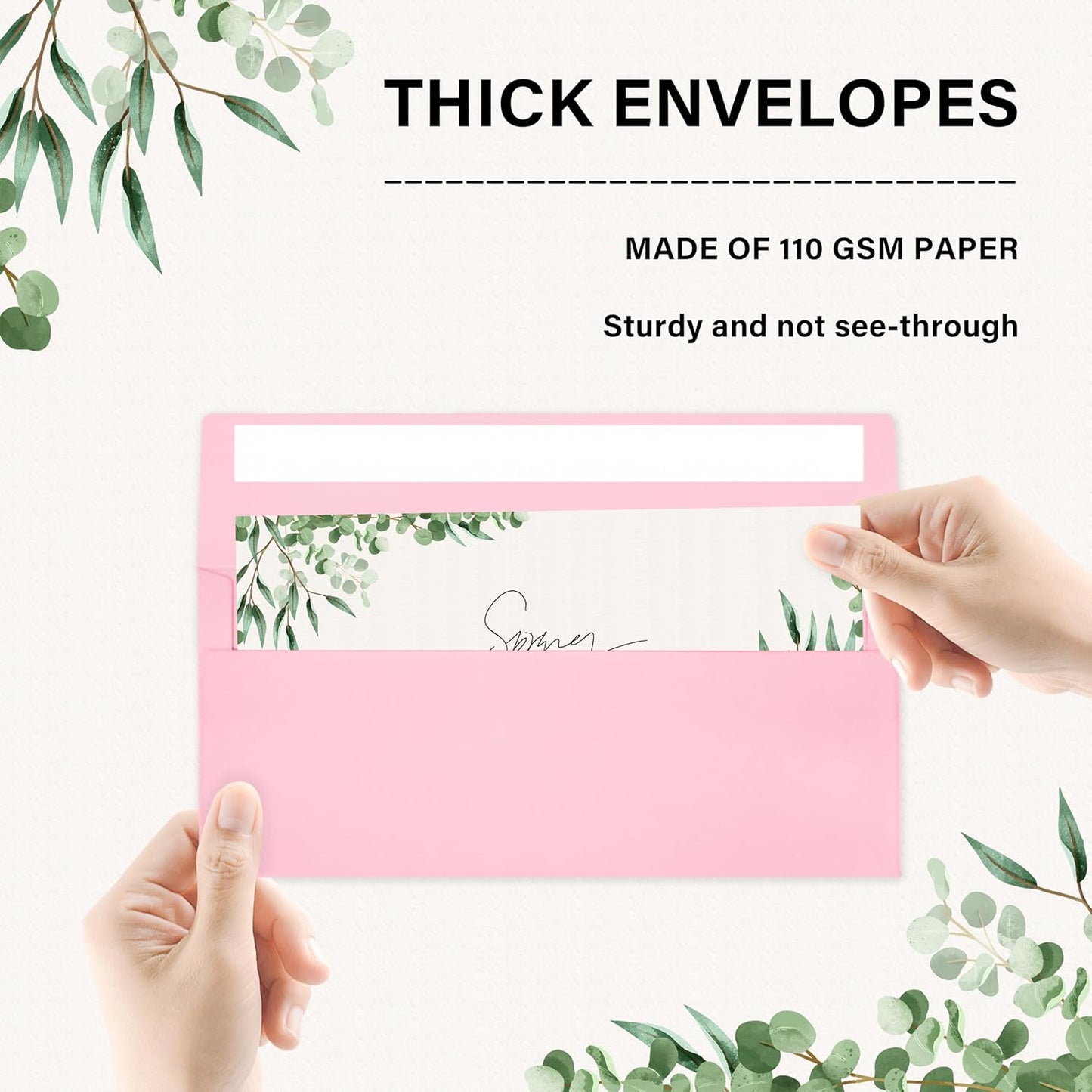 100 Pack #10 Business Envelopes, Self Seal Standard Pink Envelopes for Secure Business & Legal Mailing, Office, Checks, Letter, Invoices, 4 1/8 x 9 1/2 Inches