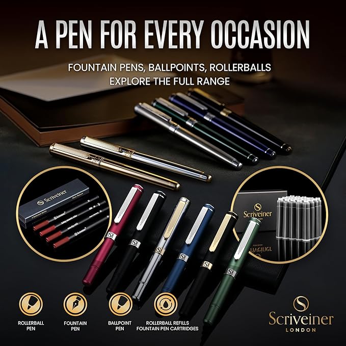 Scriveiner Midnight Blue Ballpoint Pen - Image 6