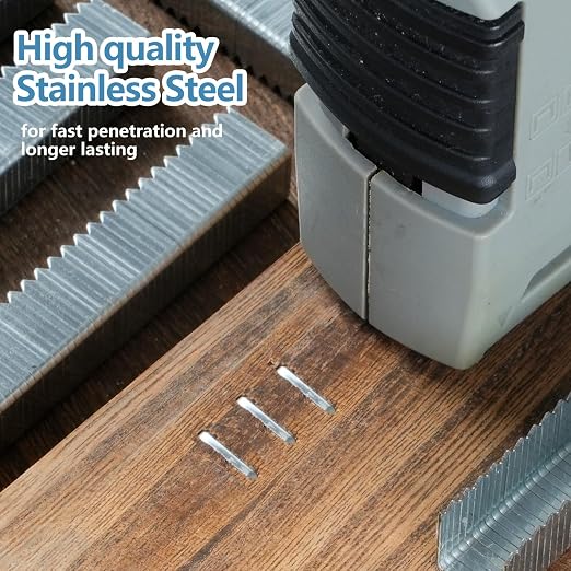 Beveled Chiseled Pointed Heavy Duty T-50 304 Stainless Steel Staples 1344-Count - Image 4