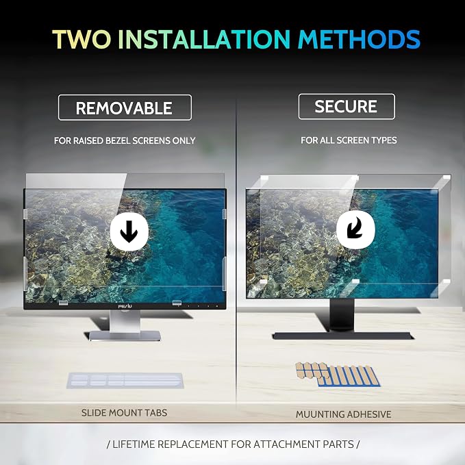 Peslv 23.6 Inch Privacy Screen for Computer Monitor 16:9 Aspect Ratio, Eye - Image 4