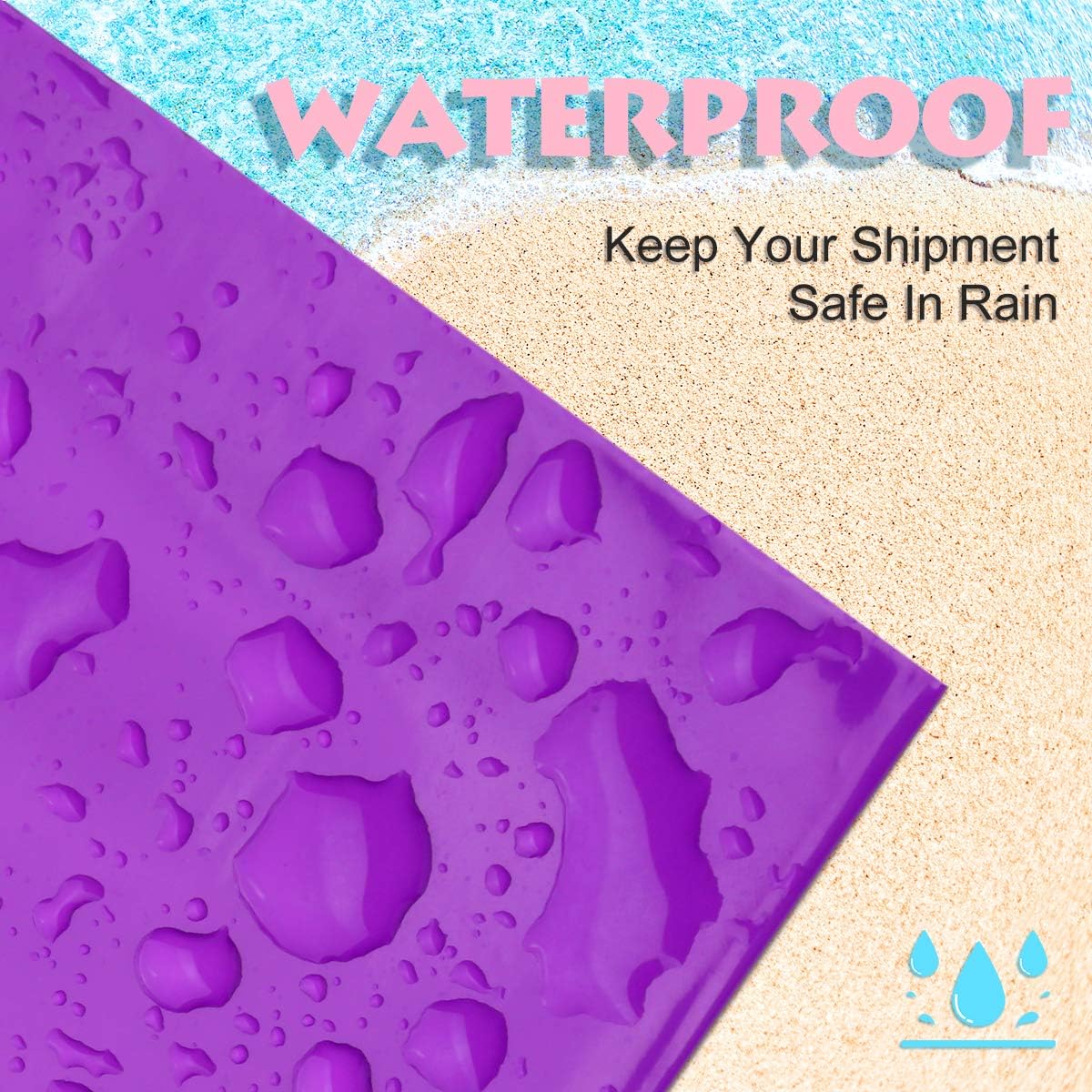 UCGOU Poly Mailers 24x24 Inch Purple 100 Pack Extra Large Shipping Bags Strong Thick Mailing Envelopes Self Seal Adhesive Waterproof and Tear Proof Boutique Postal for Clothing Quilt and More