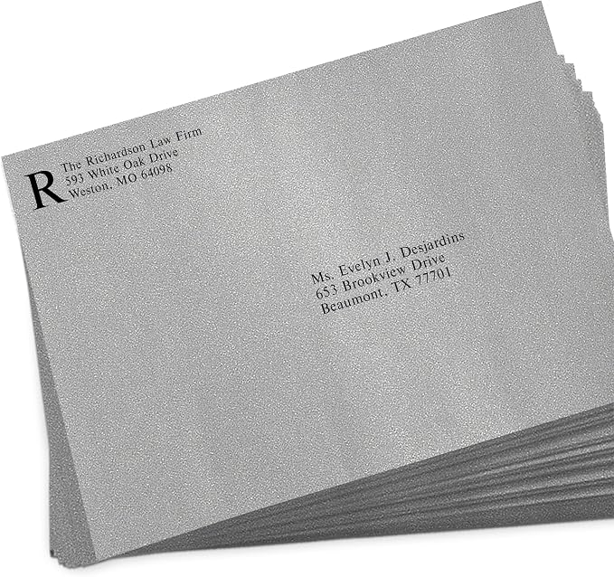LUXPaper 9 x 12 Booklet Envelopes | Silver Metallic | 80lb. Text | 500 Qty - Image 5