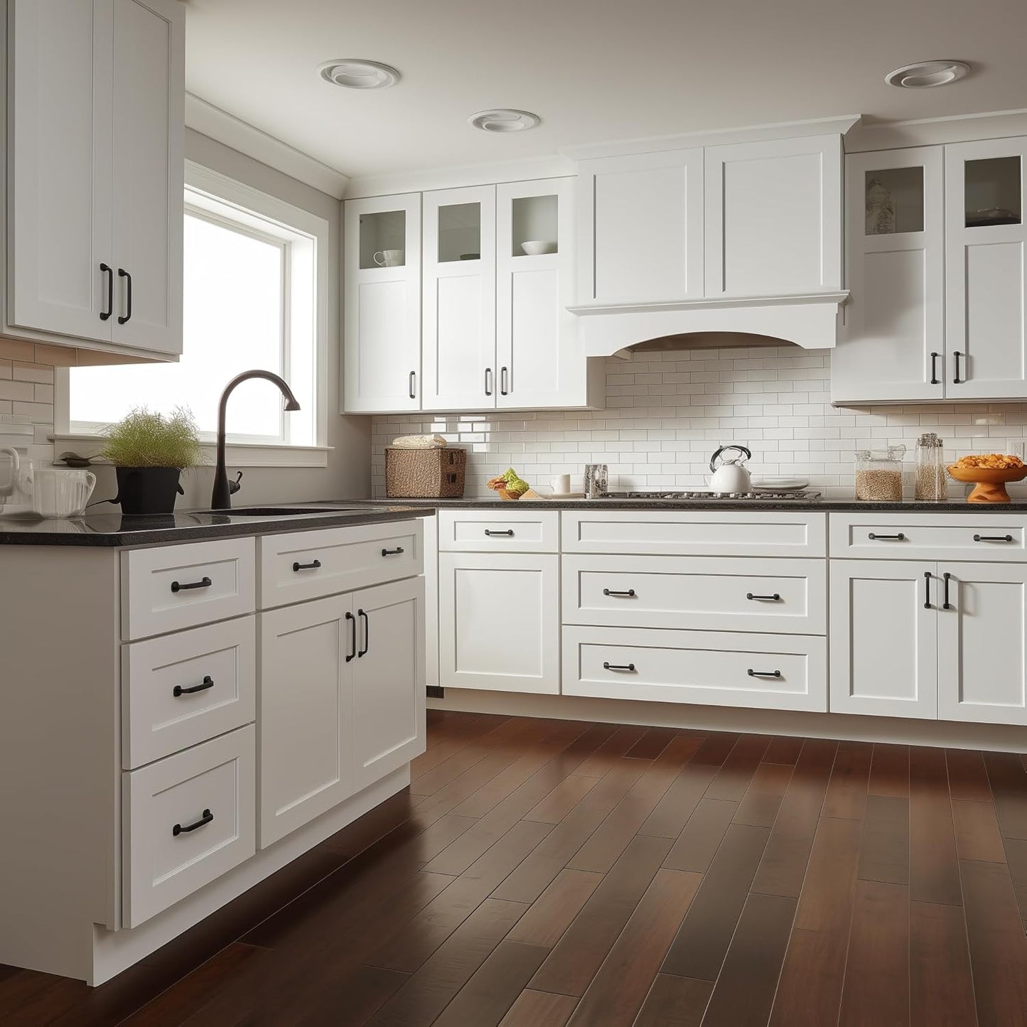 Shaker Style White RTA Base Drawer Cabinet by Solid Wood for Kitchen, Bathroom, Bedroom or Office with 3 Drawers and Soft Close(24" W x 24" Depth x 34-1/2" H)