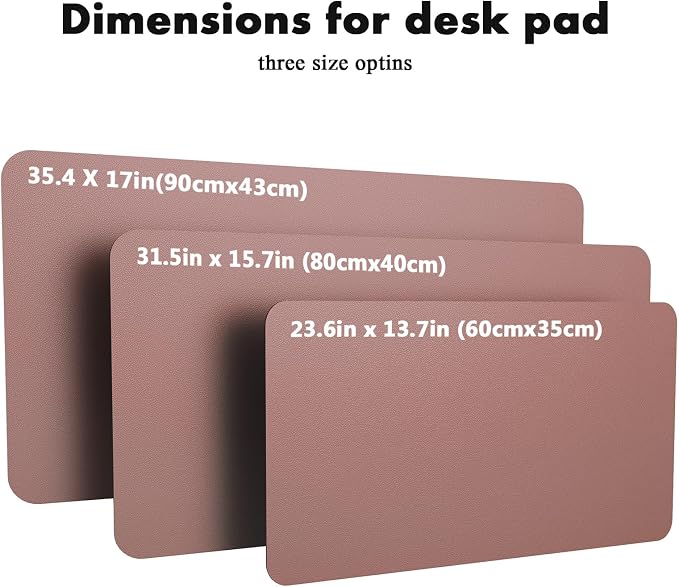 YSAGi Double-Sided Desk Pad, 23.6"x13.7" Leather Desk Mat, Eco Cork Desk Pad - Image 8