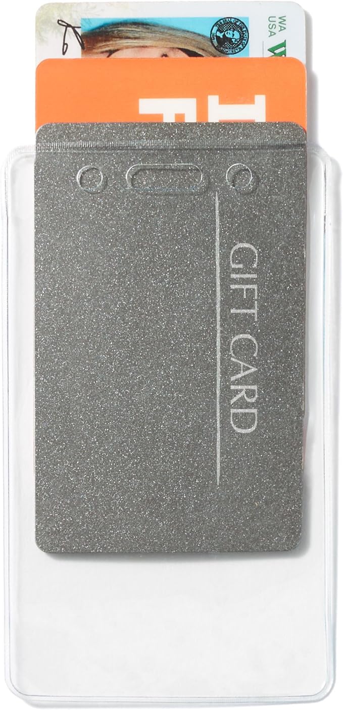 Amazon Basics Vertical Clear Plastic ID Badge Holders, 2.55" x 4.41" - Image 2