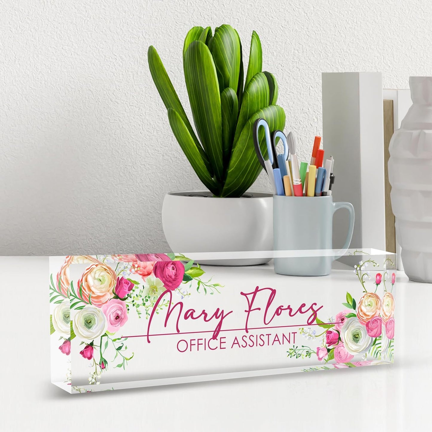 Name Plate for Desk, Desk Name Plate Personalized Office Desk Decor for Women & Men, Custom Gifts for Boss, Manager, Teacher, Nurse, Doctor, Lawyer, Employee Appreciation Gifts