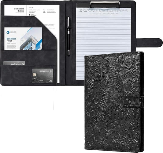 Clipboard Folder Padfolio, Mymazn Writing Portfolio Faux Leather Clipboards by Mymazn