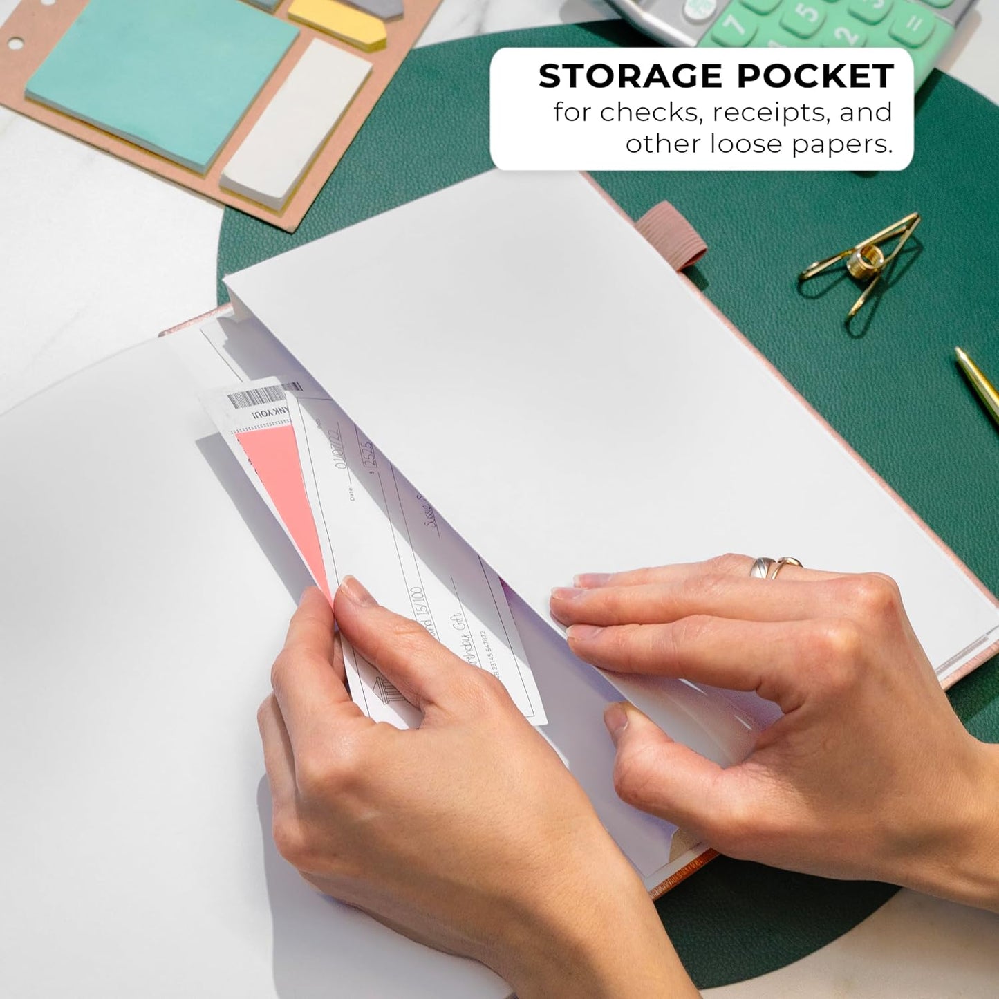 Clever Fox Check Register Book - Deluxe Transaction Register, Accounting Ledger Book, Checkbook Register & Checking Account Register Book for Personal and Work Use, Large Size, 7x10” - Rose Gold