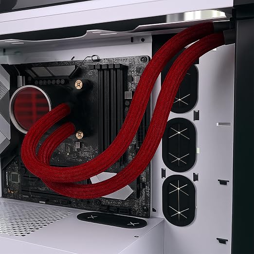 Electriduct 1/4" Hook Self Closing Sleeve Braid Wrap Around Sleeving Flame - Image 4